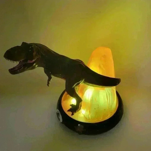 Jurassic World Nightlight KINGDOM T REX Lighted Lava Dinosaur LAMP 8” X 6.5” - Picture 3 of 14
